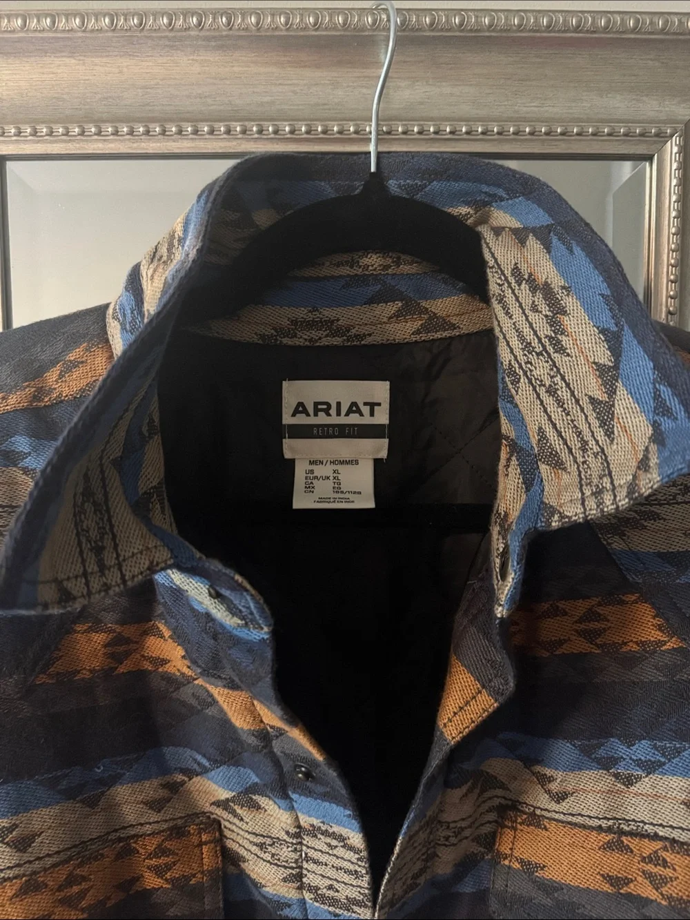 Ariat Blue, Brown & Cream Southwestern Snap-Front Jacket